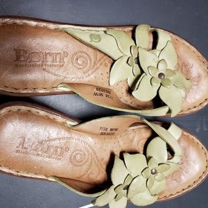 Born mint green sandals